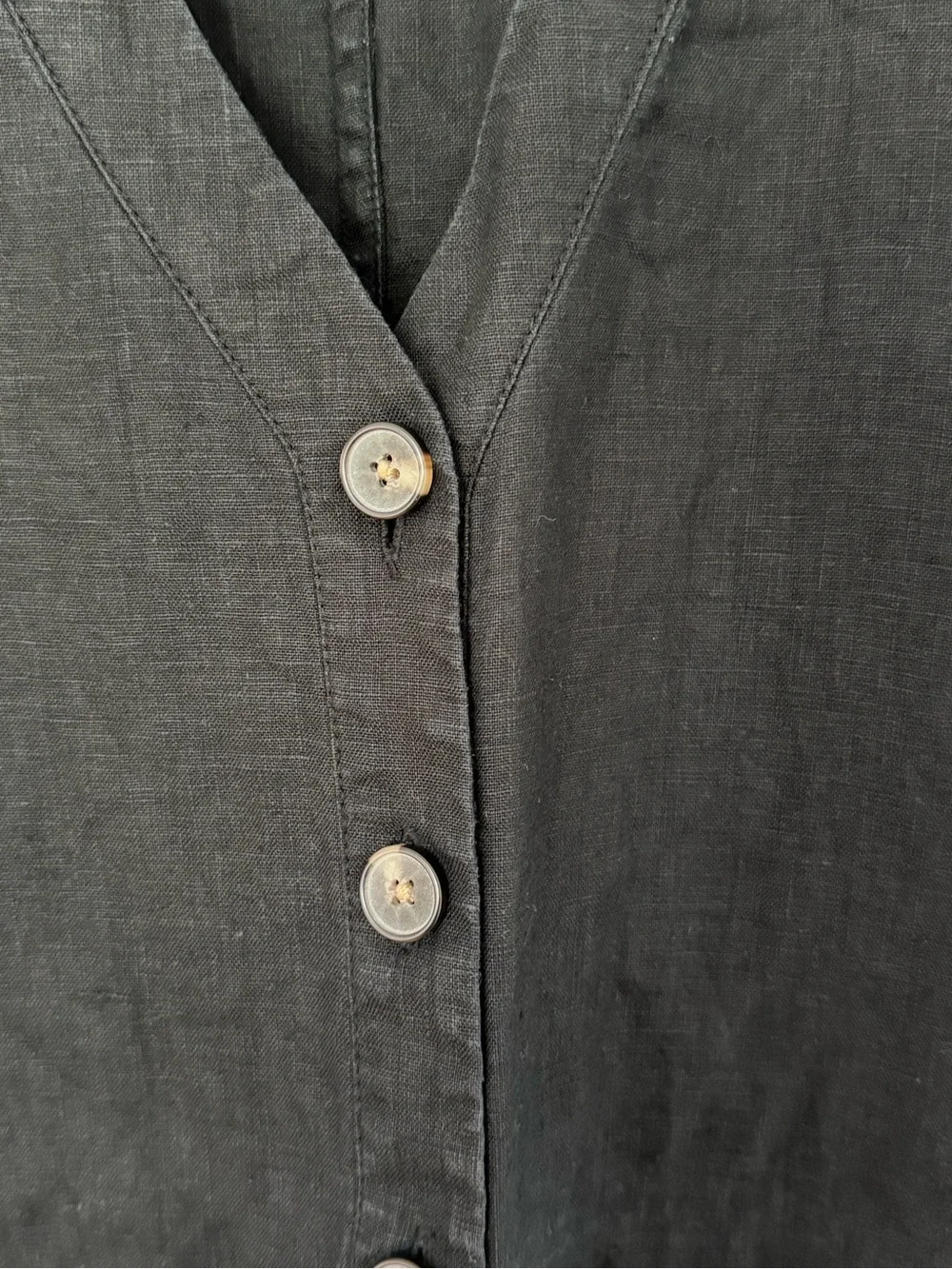 Everlane Black Linen Jumpsuit 6